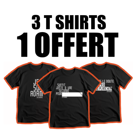 TEE SHIRT 2 ACHETES 1 OFFERT